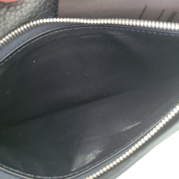 Dunhill Designer Checkbook Card Bill Holder Wallet Black Bifold Leather Long - Picture 7 of 11